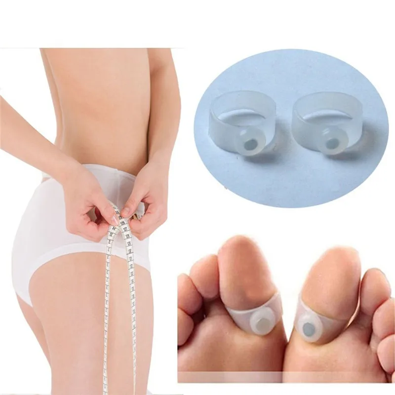 1 пара инструмент для похудения и похудения продукт для похудения Силиконовый магнитный массажер стоп кольцо для пальцев ног