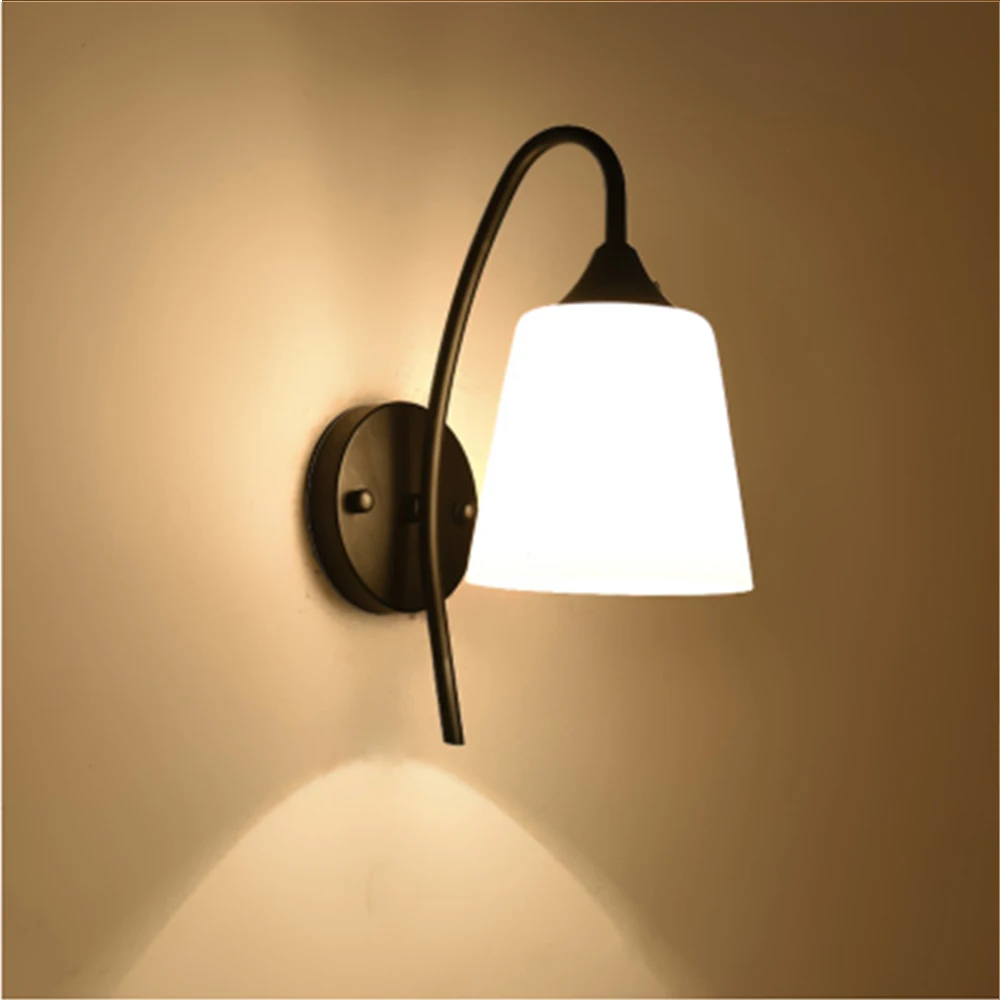 

HGhomeart American Style Wrought Iron Wall Luminarias Bedside Lamp Led E27 Vintage Wall Lamp Indoor Lighting Wall Sconces