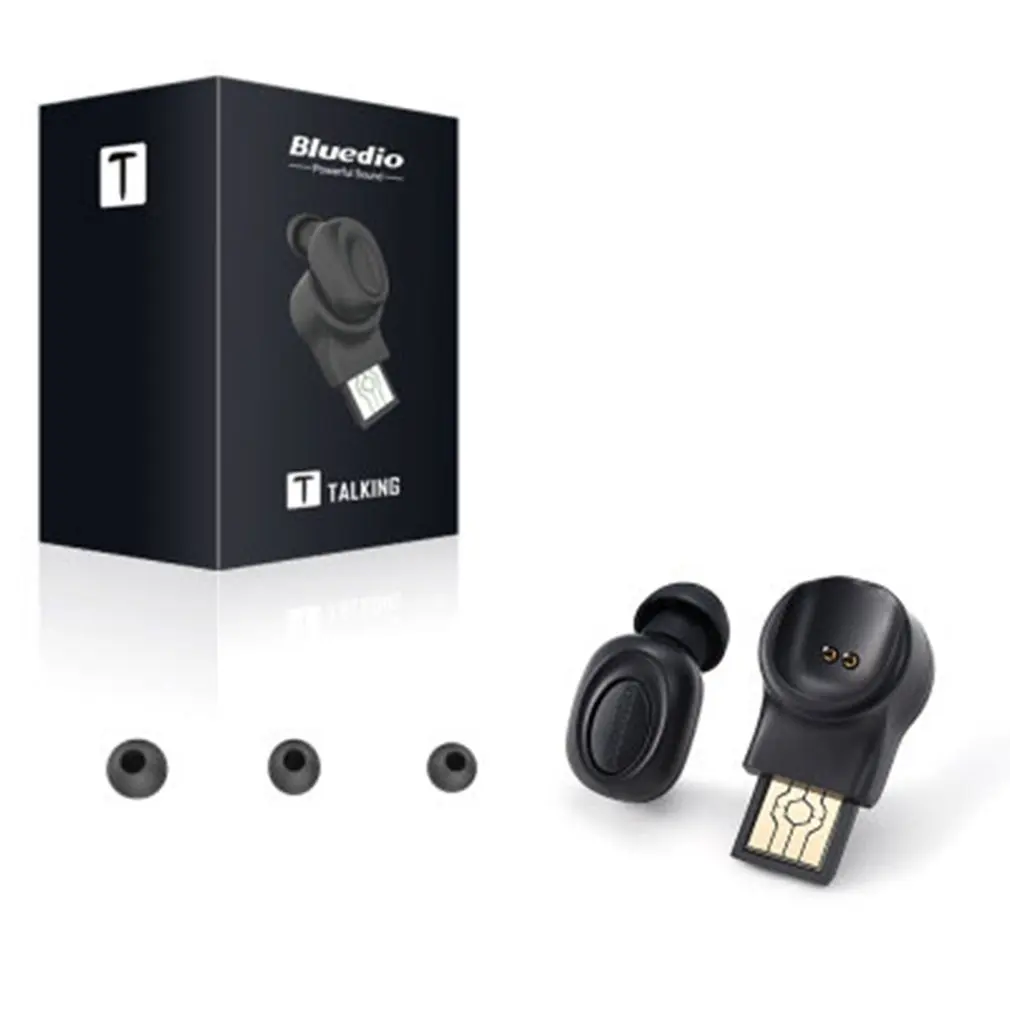 

Blue String T Communication Headset Invisible Mini Wireless Headphones With Charging Box Music Headphones