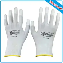 NMSAFETY 250 шт ПУ ESD рабочие перчатки нейлоновые ПУ Перчатки рабочие ESD перчатки ПУ Антистатические Рабочие Перчатки