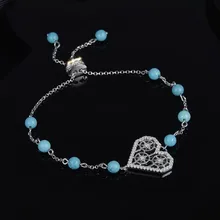 MeiBaPJ браслет из синего камня для женщин настоящий S925 Серебряный Модный браслет с подвесками прекрасные вечерние ювелирные изделия