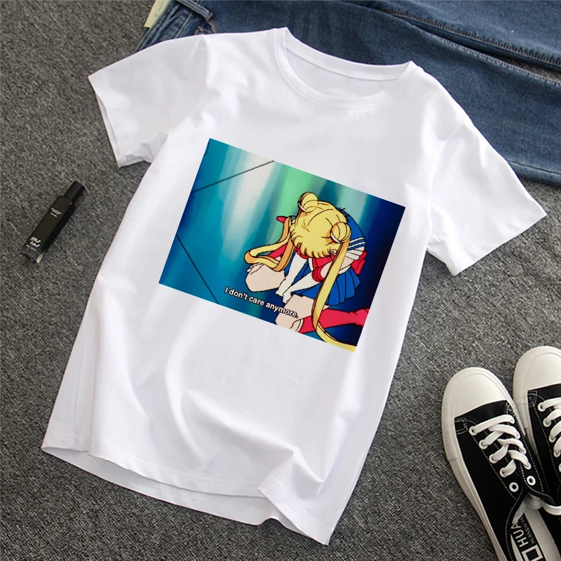 

Summer new Harajuku Sailor Moon print ins fashion casual short-sleeved women's T-shirt tops