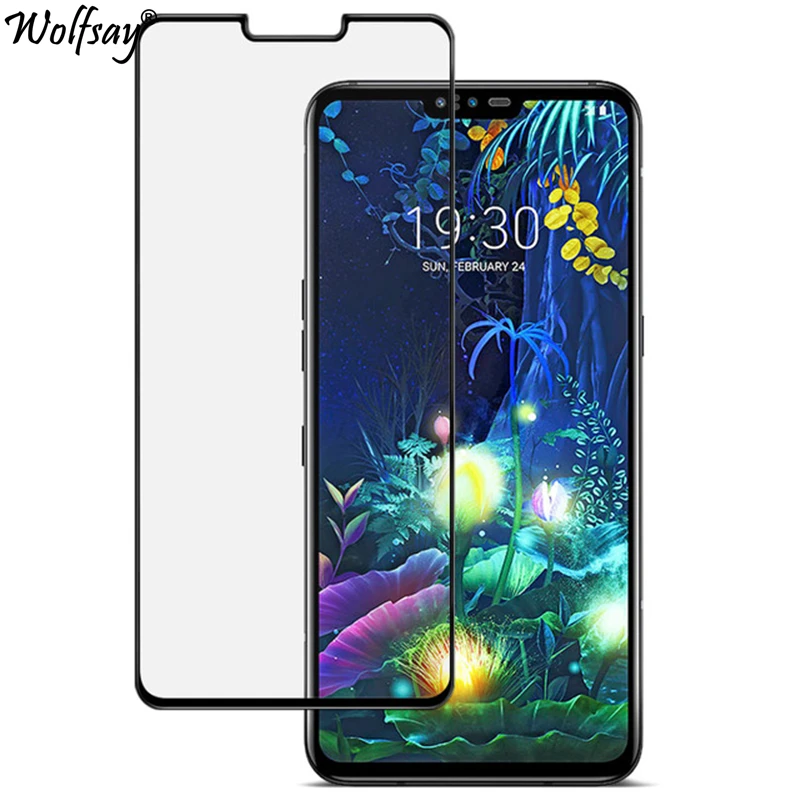 Защитное стекло для экрана LG V50 9H с полным клеем + Полное покрытие из закаленного