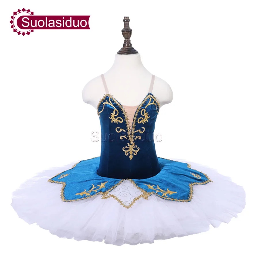 

Children Blue Professional Ballet Tutu Apperal The Blue Bird Performance Competition Ballet Dance Costumes Girls Ballet Skirt