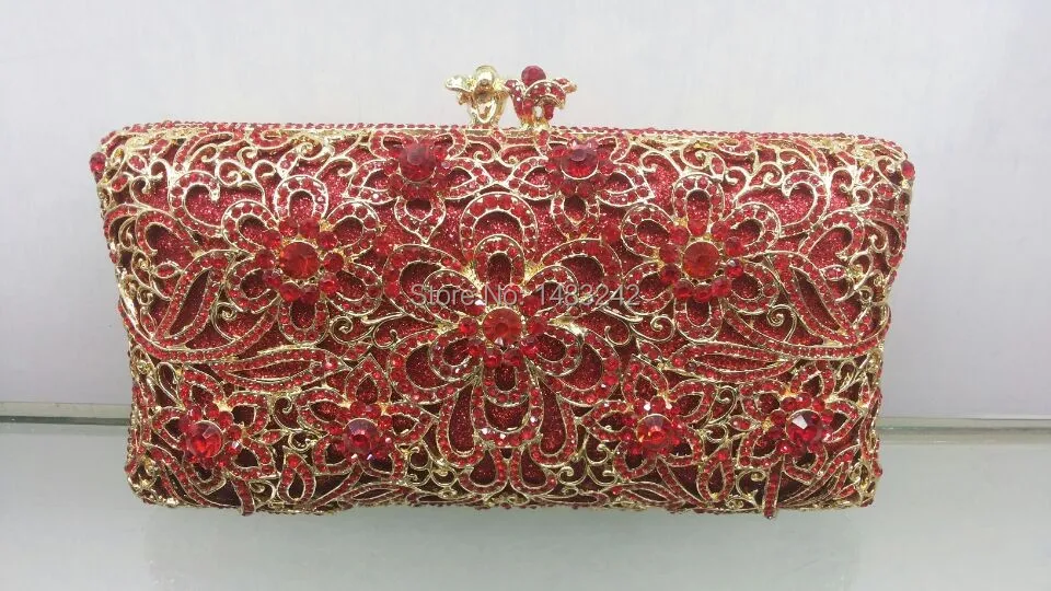 Free shipping A15 5 red color fashion top crystal stones ring font b clutches b font