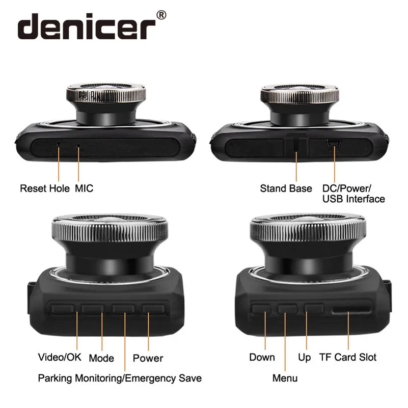 Denicer Car Cvr камера видеокамера 1280x720P Dashcam Автомобильный регистратор Dvr 100 градусов