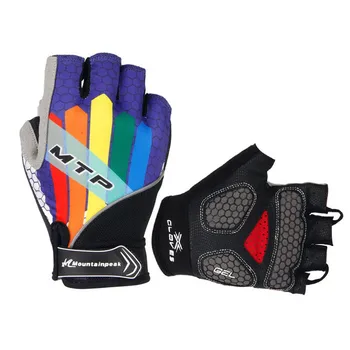 

Mountainpeak Multicolor Glove 3D Gel Padded Half Finger Gloves Fitness Workout Exercise Training Weight Men Women Outdoor Sports