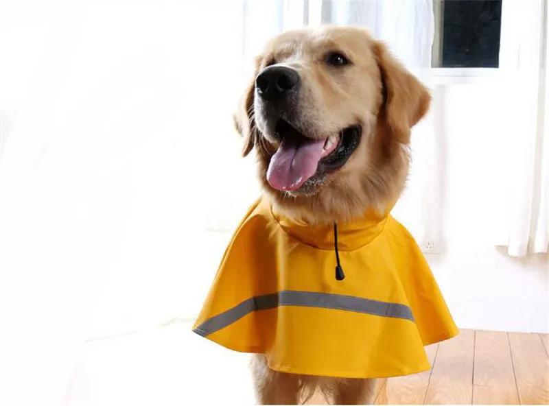 Reflective Big Pet Dog Raincoat Waterproof Dog Coat Jacket Medium Large Dogs Labrador Rainy Day Pet Clothes13