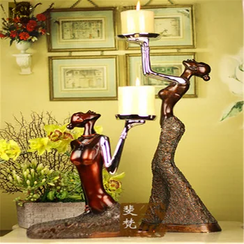 

Luxury Large Candle Holder For Wedding Decorative Artwork Sconce Resin Candlestick Gold Candelabra Moro Candlestick JKL101