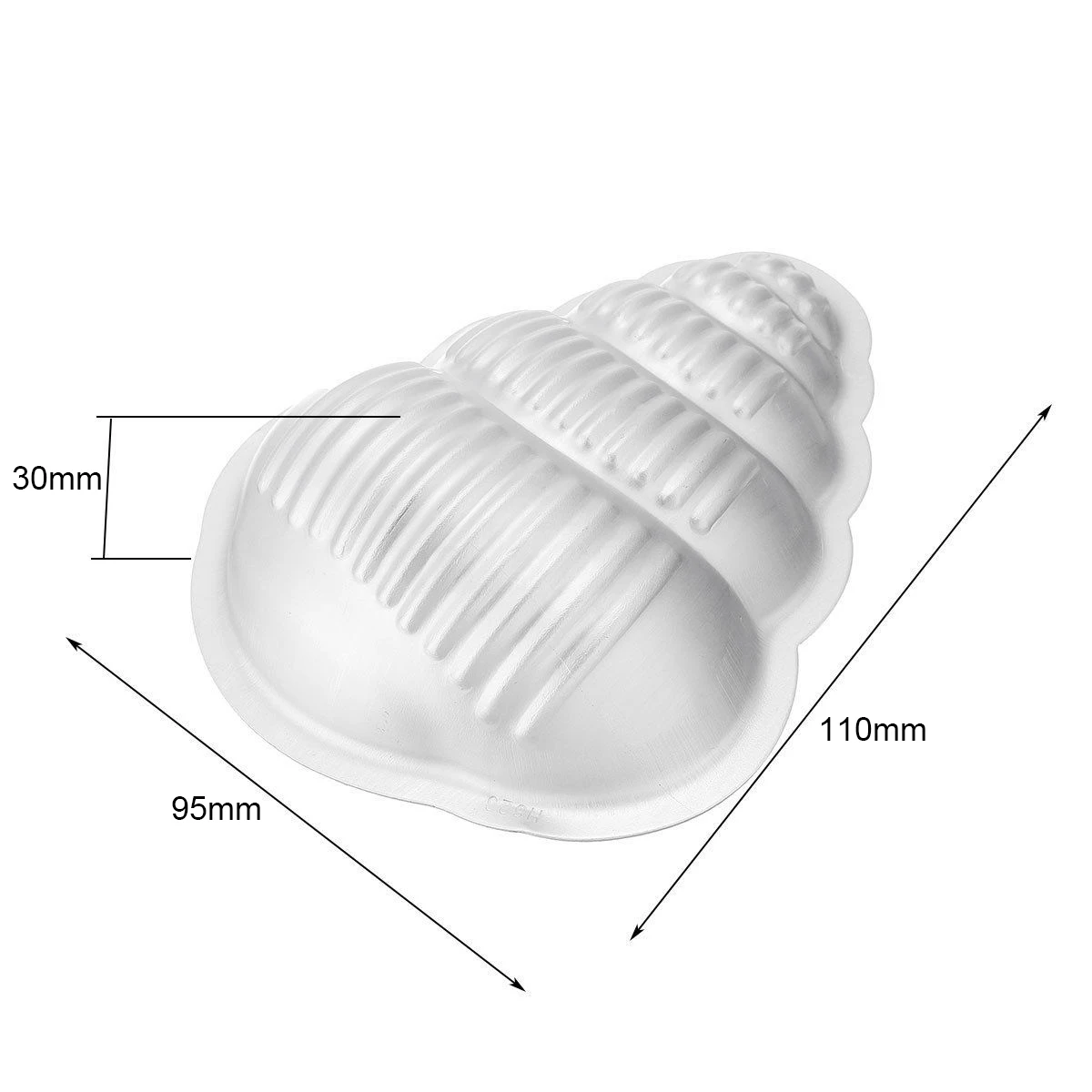 JX-LCLYL 2pcs 95*110mm Conch Shape Aluminum Bath Bomb Mold Mould DIY Homemade Crafting