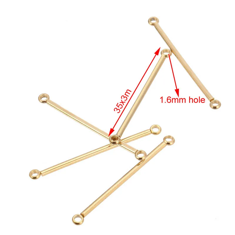 35 мм Ювелирные изделия и компоненты нержавеющая сталь разъемы палка/серьги База аксессуары/серьги фурнитура