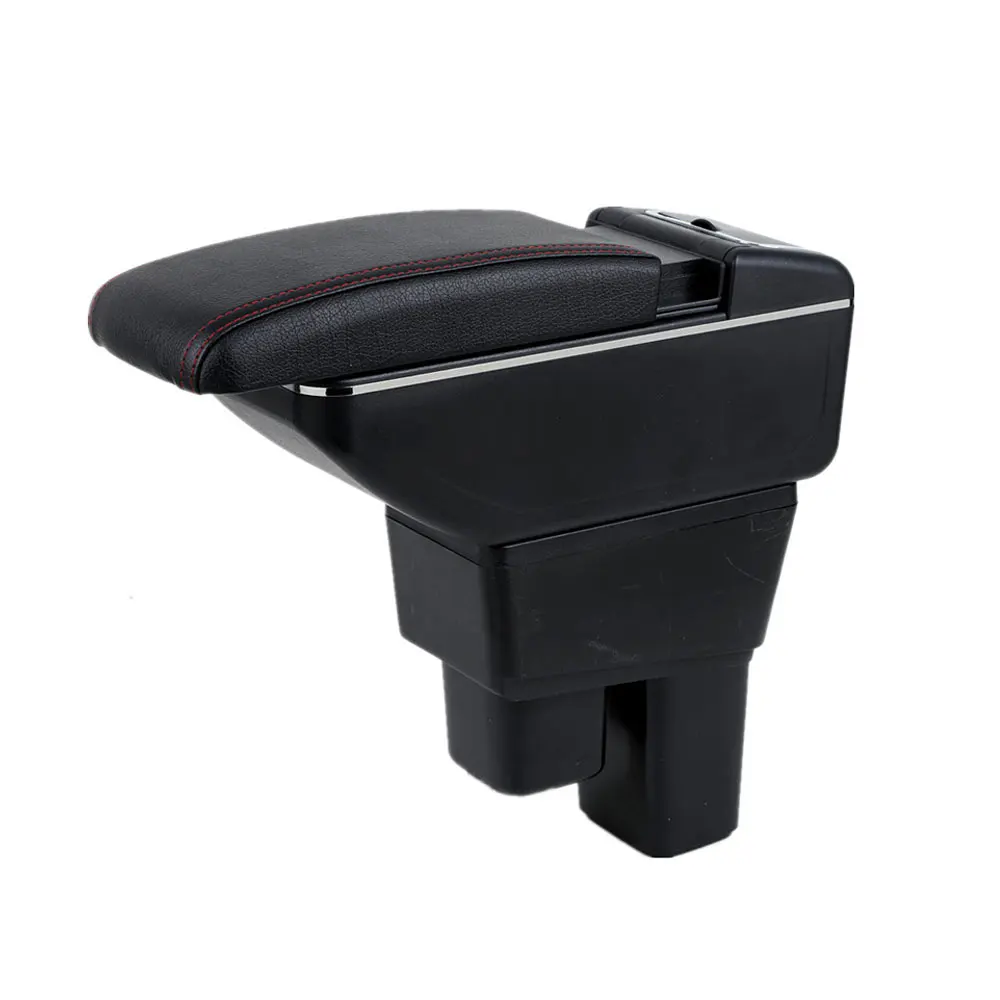 

BBQ@FUKA Free Shipping Black Central Armrest Storage Box Holder Car Styling Organizer Glove Tray Fit For Honda Jazz 2014-2015