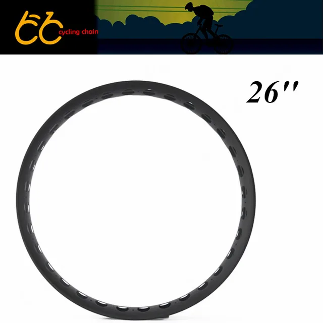 Cheap 500g Fat bicycle rims Tubuless&Hookless 25mm Profile 100mm Width fat bike rims snow bike rim 32 holes wheels CC-M25-W100-26-SL-A
