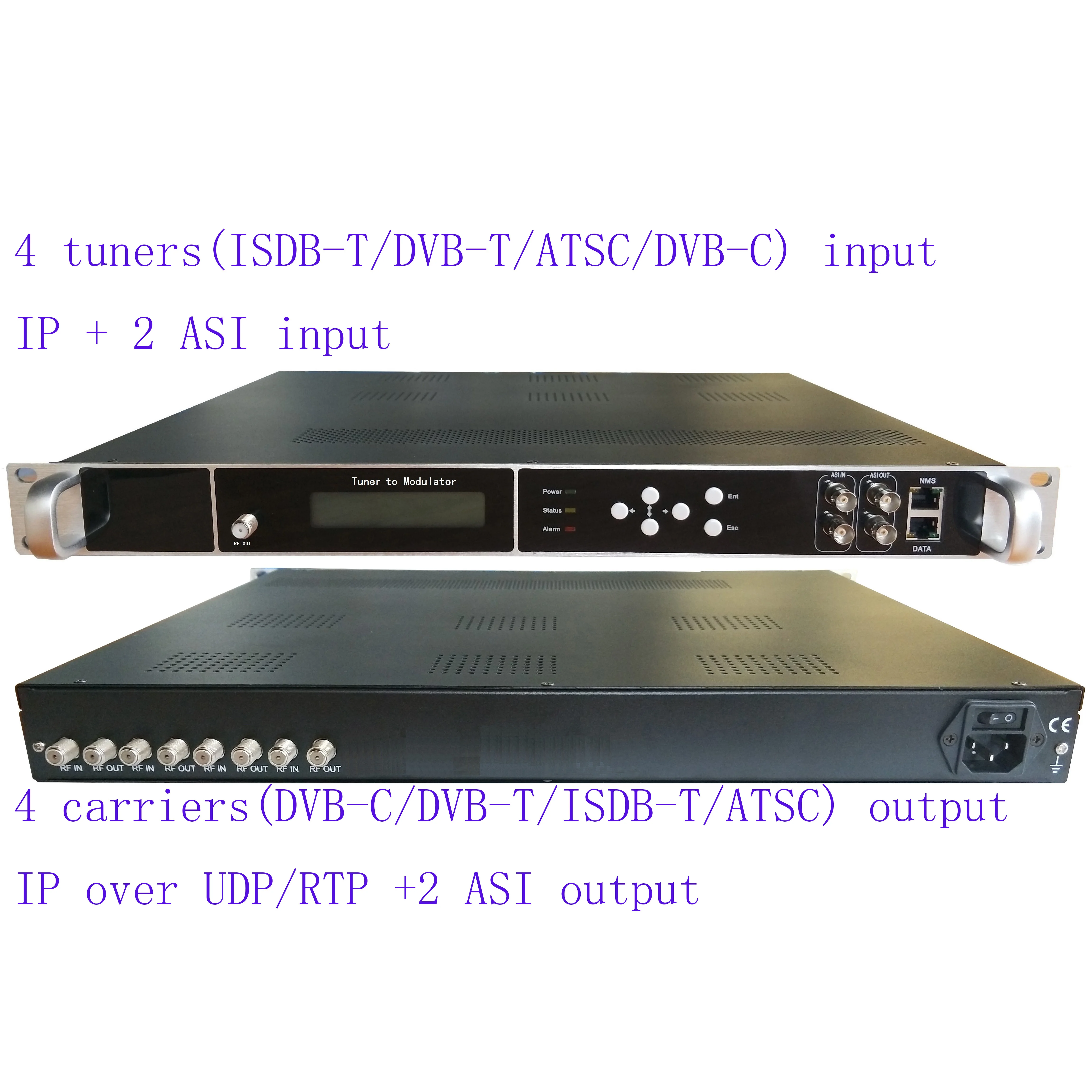 Модулятор dvb C catv 4/8 way 4/8/S в тюнер для/T для радиочастотного модулятора того чтобы