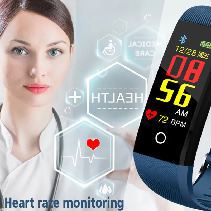 BANGWEI New Smart Watch Men Women Fitness Tracker Heart Rate Blood  Pressure Monitor Smartwatch Sport Watch for ios android +BOX