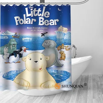 

High Quality Custom Bear New Arrival Polyester Fabric Printing Shower Curtain Bathroom Waterproof With Hook Bath Curtain Gift