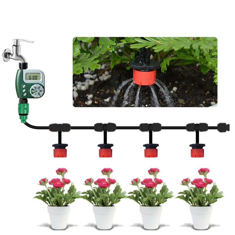 25m Garden Diy Micro Drip Irrigation System Plant Self Automatic