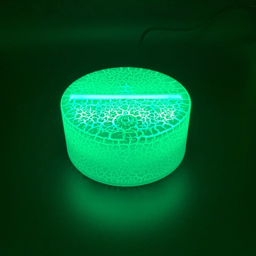 

3D Lamp Base Glowing USB Cable Touch Sensor Battery Powered Remote Controller Holder 3d LED Night Light Base Crack Luminous