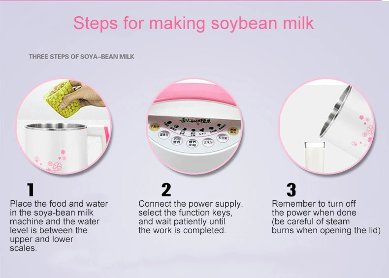 JIQI Multifunction Soymilk Machine 1.2L Мини нержавеющая сталь Soya-bean соковыжималка, комбайн блендер Овощной Миксер для фруктов производитель соевого молока