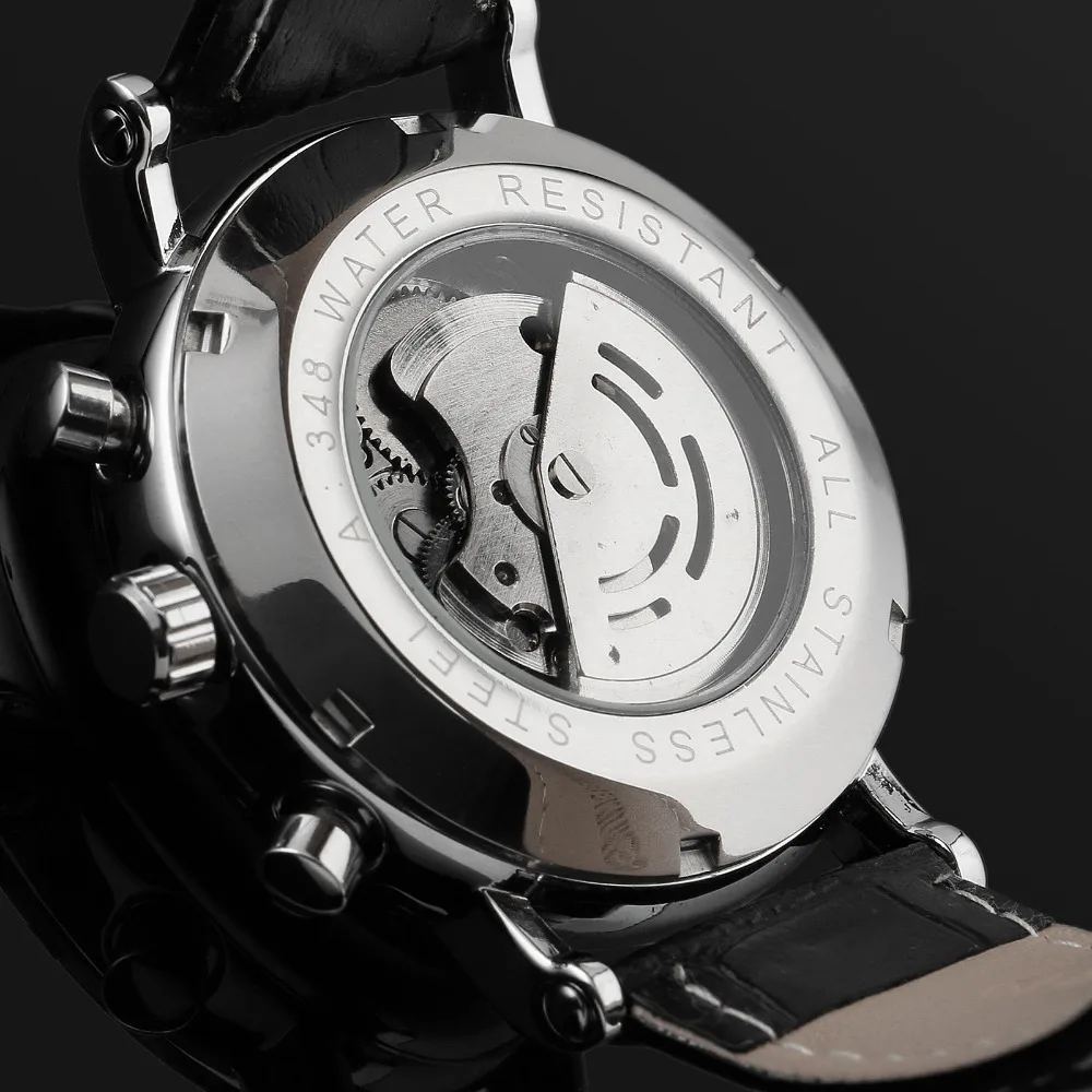 Мужские механические часы JARAGAR наручные с синими стрелками для даты|horloge heren|horloge