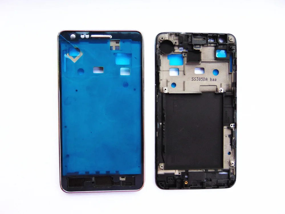 Для Samsung Galaxy S2 GT I9100 серебристый/черный цвет ЖК передняя рамка Лицевая панель|galaxy s2