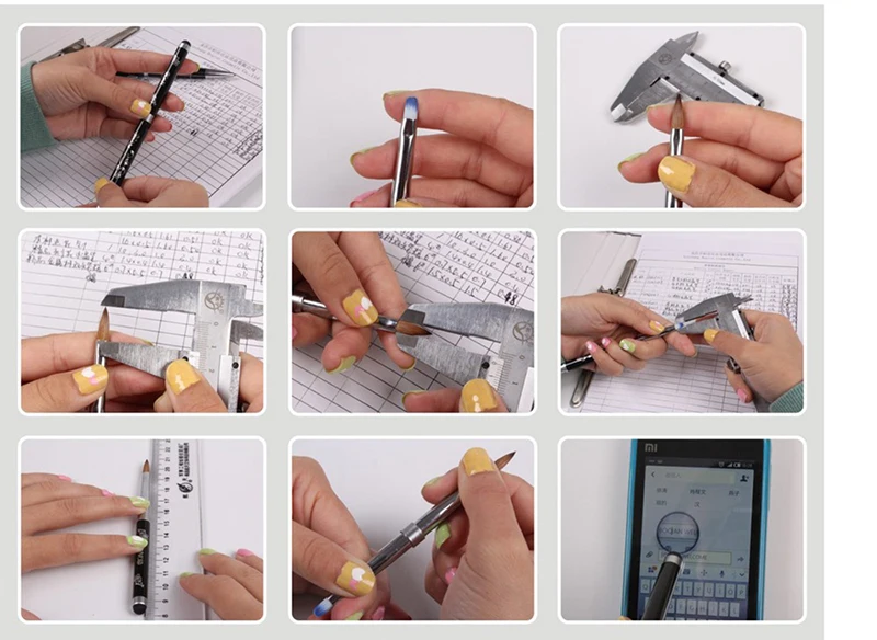 ANGNYA 1 шт. 16 см металлическая ручка тонкая игольчатая ручка для ногтей Дизайн ногтей Рисунок живопись ручка инструмент для маникюра Сделай Сам точечные инструменты A144