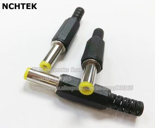 

NCHTEK DC Male 5.5x2.5mm yellow Tip plastic Cover Connector Adapter , DC Power Jack Plug 5.5 2.5, 100pcs Free shipping