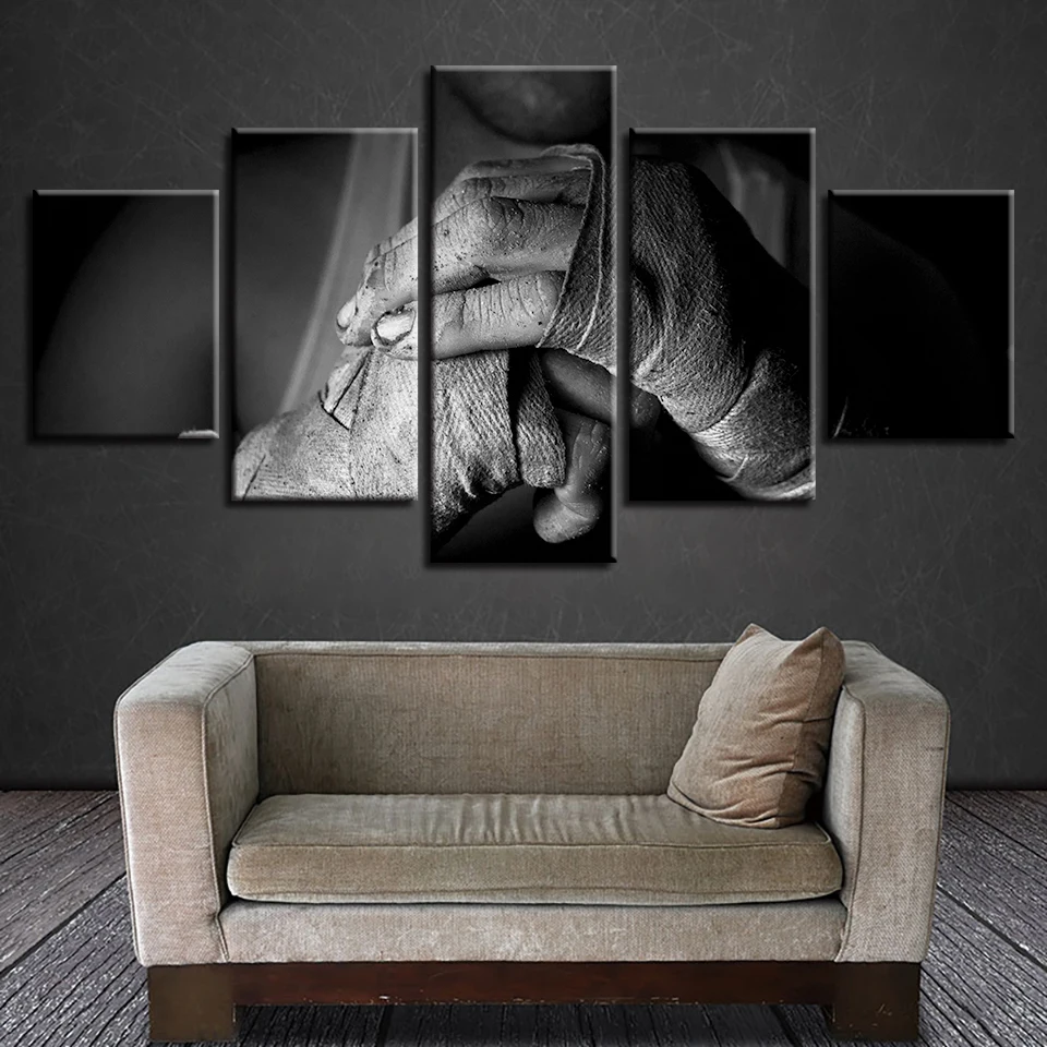 

Canvas Paintings Wall Art Framework Living Room Modular HD Prints 5 Pieces Mixed Martial Arts Poster Home Decor Boxing Pictures