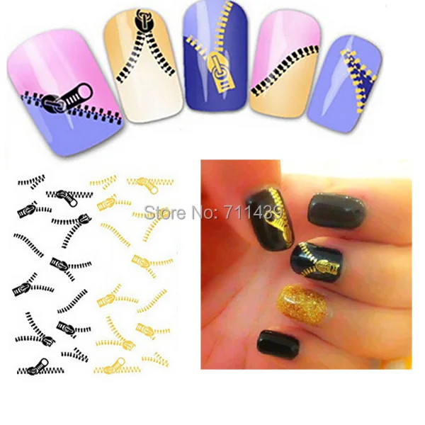 ネイルステッカーネイルデザインジッパー水転写良質ネイルデザイン 2 枚 セット Water Transfer Nail Sticker Nailtransfer Nail Aliexpress