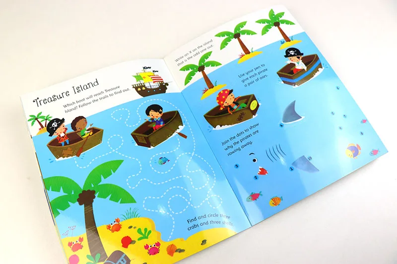 Limpar-limpar o Livro de Exercícios Reusável com Caneta Palavras para Pré-escolar Crianças Inglês Escrita Habilidades Número Aprendizagem Precoce 21*27cm 24 Online shopping