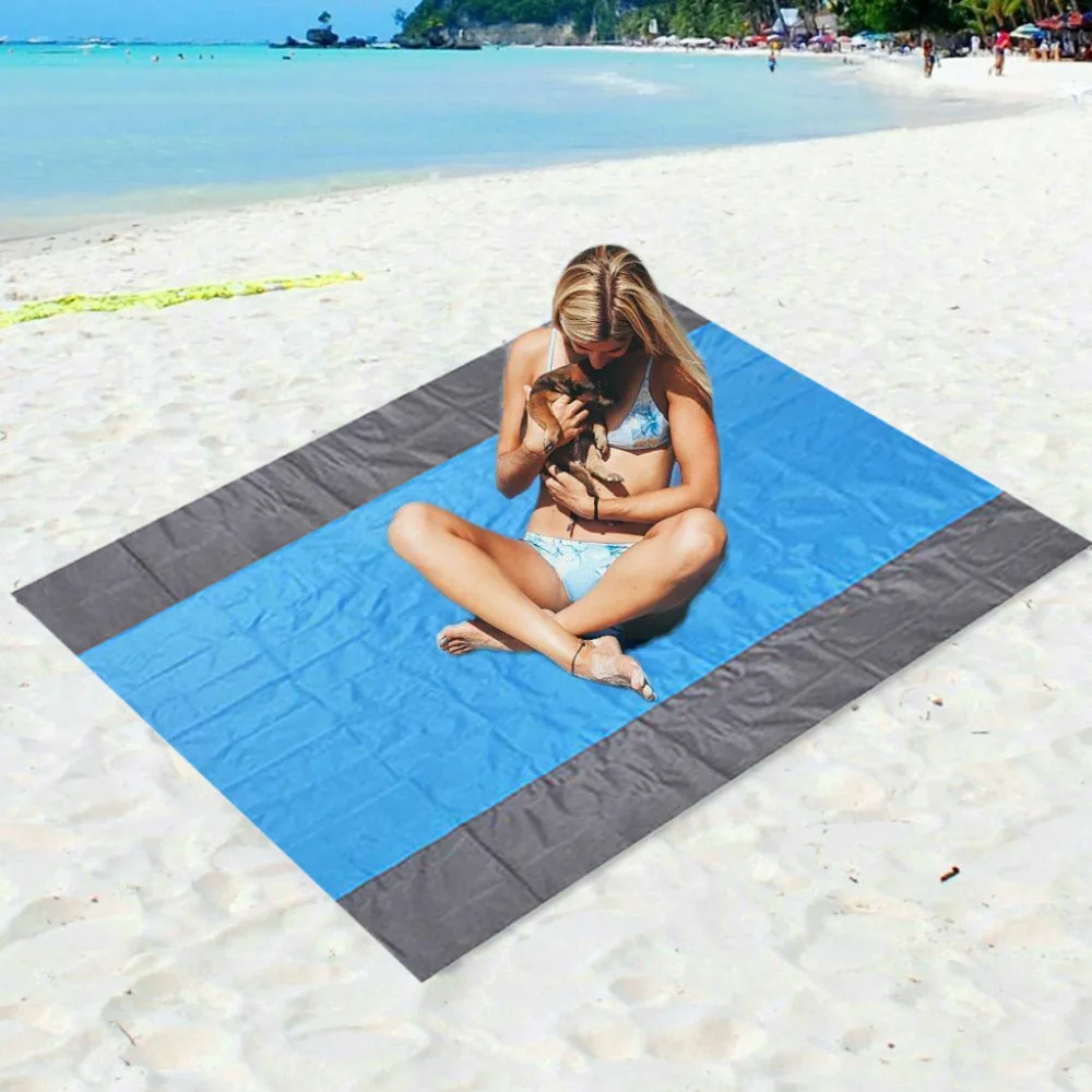 2019 Outdoor camping mat portable beach waterproof folding pocket beach mat self inflating camping mattress sleeping 40J3 (3)