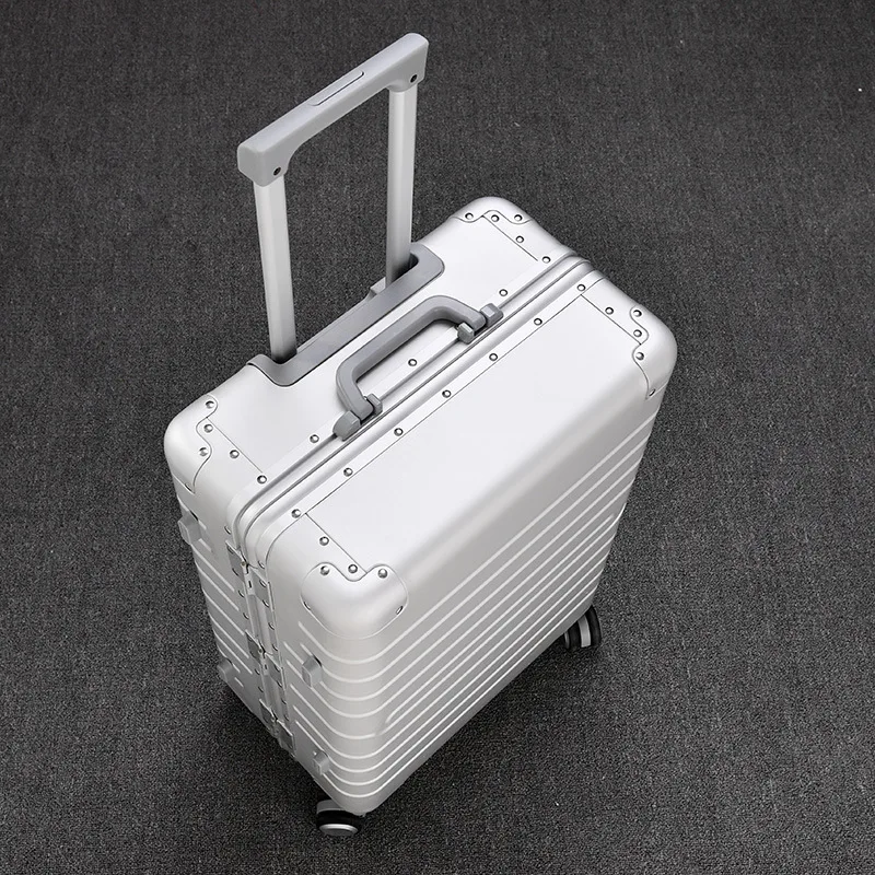 Дешевый Алюминиевый Чехол для костюма 20''2" 28''LOCK Spinner чехол на колесиках для деловой кабины