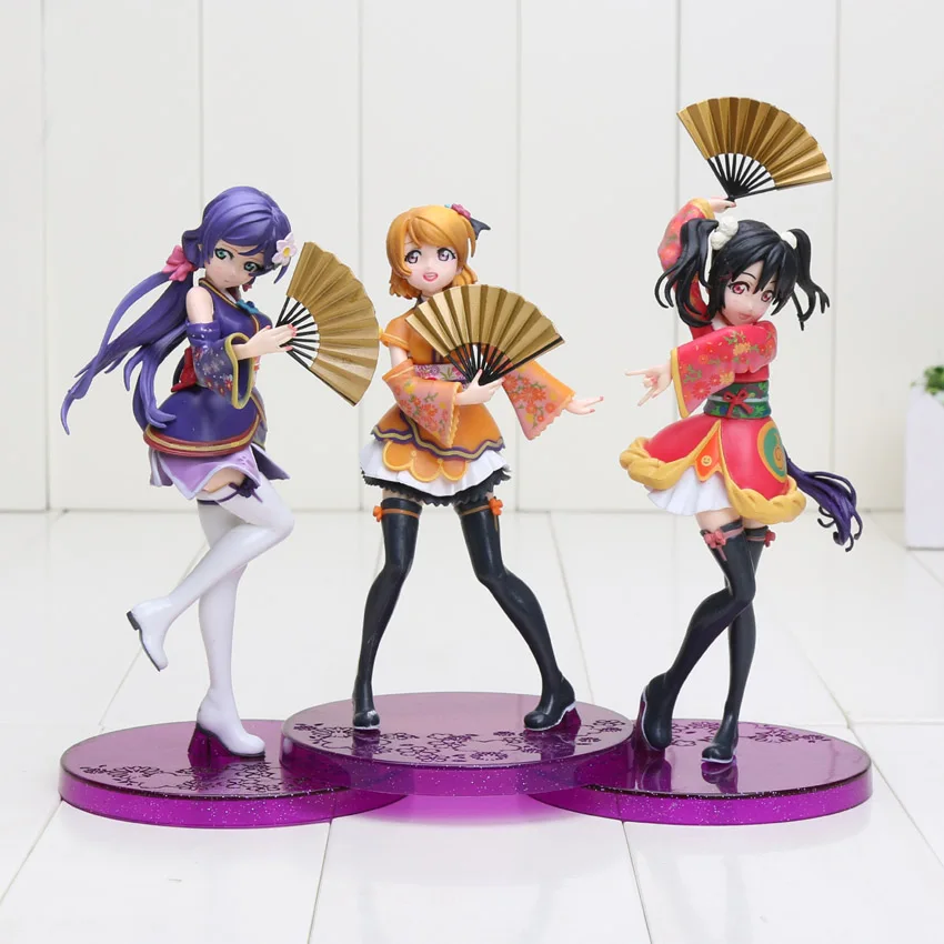 anime 17cm Love live action figure fate zero MINAMI KOTORI SONODA UMI HOSHIZORA RIN TOJO NOZOMI KIMINO PVC collection toy