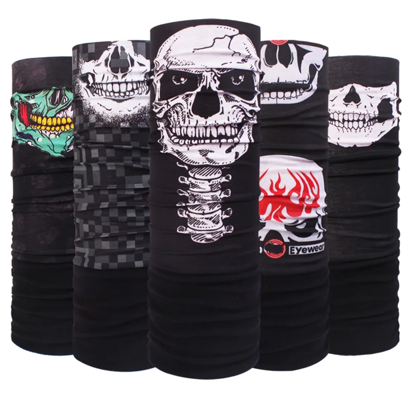 

Skull Winter Fleece Bandana Snowboard Ski Balaclava Autumn Winter Thermal Ghost Polar Magic Bandana Outdoor Magic Muffler Scarf