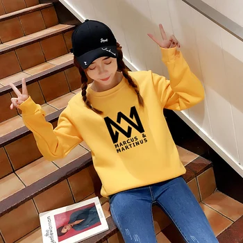 

marcus&martinus Women Hoodies High Quality Fleece Winter Autumn Sweatshirt Harajuku Hip Hop Dj Sweatshirt Moletom Feminino