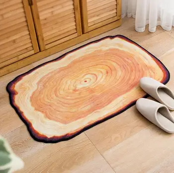 

Creative Wood Tree Annual Ring 3D Carpet For Living Room Bedroom Area Rugs Doormats Non-Slip Hallway Mat 40x60cm 50x80cm