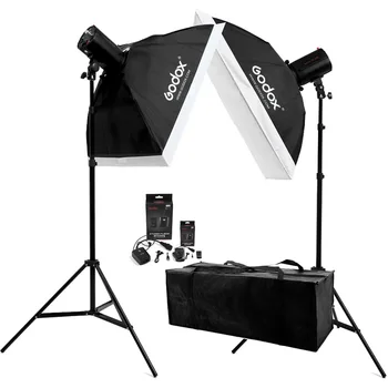 

Adearstudio CD50 godox Studio light kit 2X160W Studio Flash Light with Softbox 160W Kit Photo Studio Accessories photo shooting
