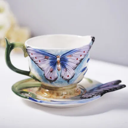 

Mug Coffee Cup cute American relief butterfly simple creative personality personalized gift