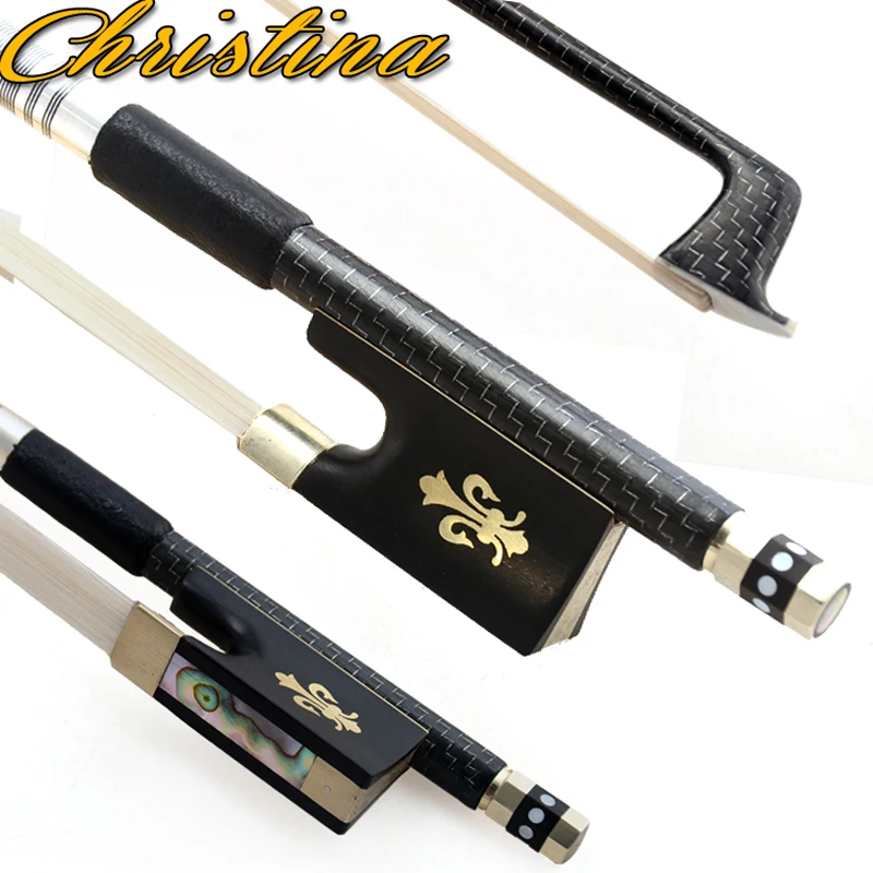 

Professional Christina G07 violin bow High-end advanced Carbon Fiber Bow 4/4 1/8 1/4 1/2 3/4 size violin parts & accessories