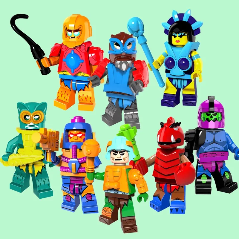 

PG8094 Super Heroes HE-Man MASTERS Evil-Lyn Whipcash Trap Jaw Manaface Beastman Building Block Gift Toys