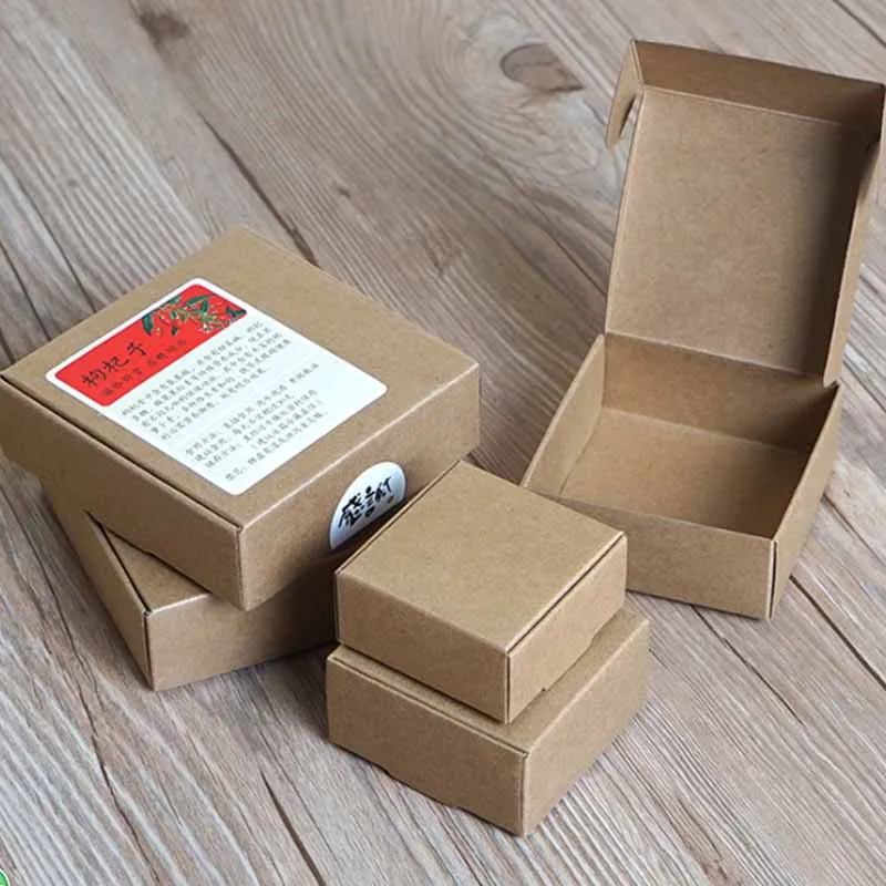 

20pcs 2018 New Wholesale Gift BOX Kraft 13 Mult Sizes Kraft paper Cardboard Soap/Candy/Cake/Wedding Favour