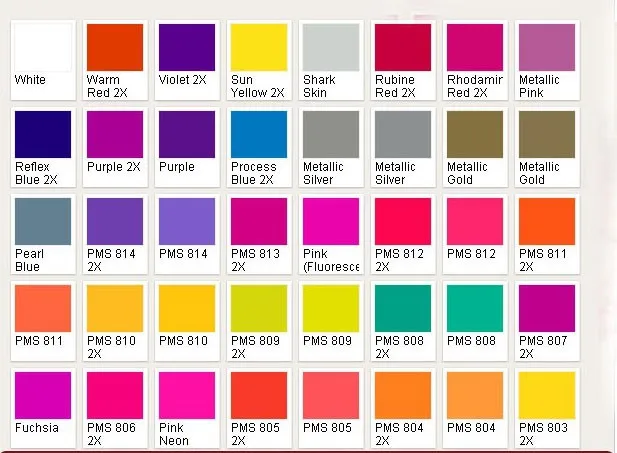 Neon Pms Color Chart