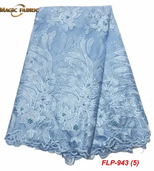 

Latest High Quality African Tulle Lace Fabric 2019 Embroidered Lace Tulle Lace Fabric Net Lace Trimmings For Sewing FLP-943