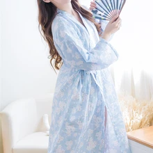 Принцесса сладкий Лолита пижамы ветер осенью и зимой и женский японский кимоно Ночная рубашка халат свежий Девушки пижамы QQ058
