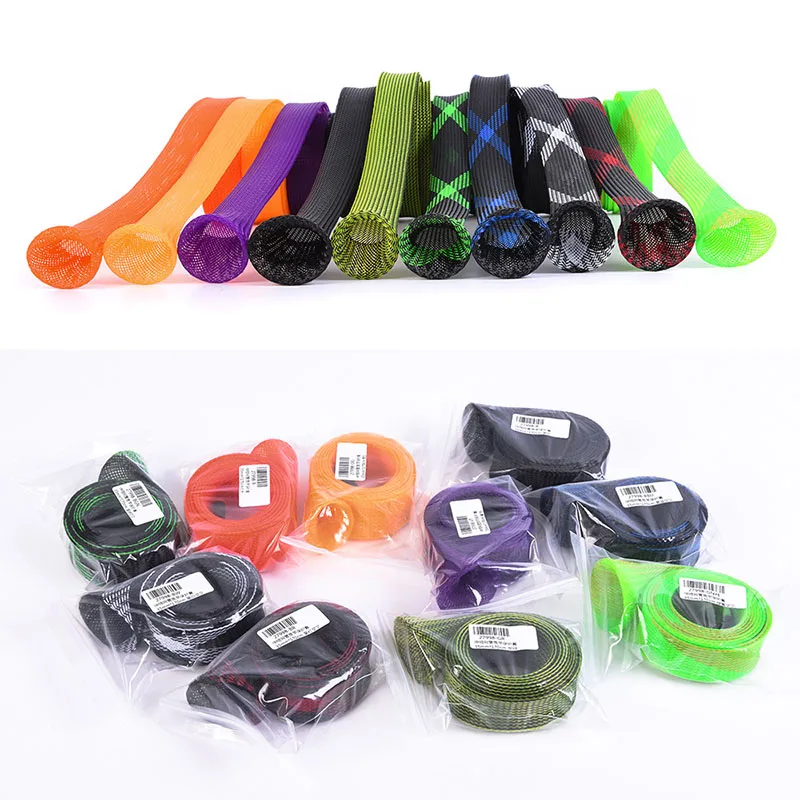 Expanable Fishing Tools Braided Mesh Jacket Wrap Casting Fishing Rod Sleeve Cover Pole Glover Tip Protector Bag Sock jooyoo