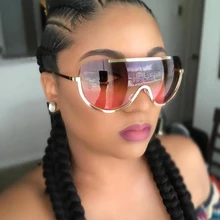 2019 New Oversize Shield Sunglasses Big Frame Alloy One Piece Sexy Cool Sun Glasses Women Gold Clear Eyewear Gradient 2019 New Oversize Shield Sunglasses Big Frame Alloy One Piece Sexy Cool Sun Glasses Women Gold Clear Eyewear Gradient