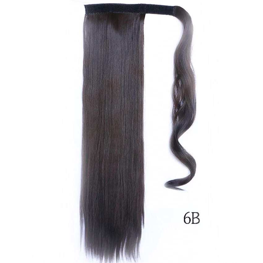 Feibin 33 цвета конский хвост наращивание волос клип в хвост с шиньон длинные прямые синтетические женские волосы 24 дюймов