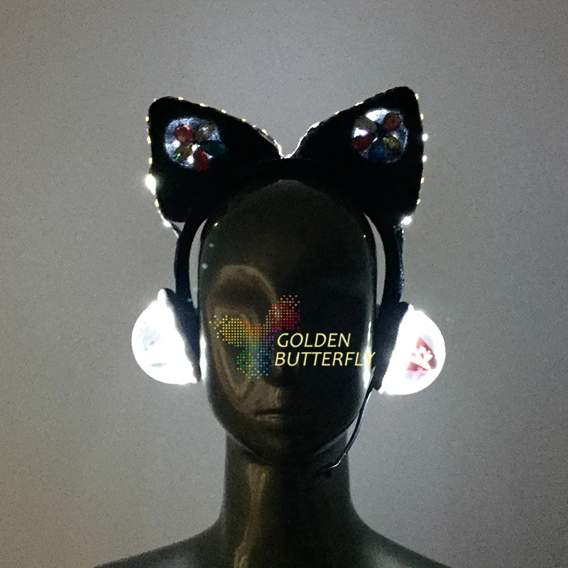 Random color Rabbit ears luminous plush rabbit headbands Christmas head hoop Party Halloween props Easter Costume Cosplay | Тематическая