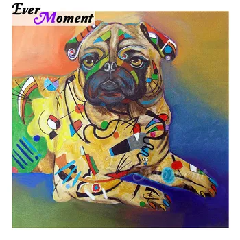 

Ever Moment Diamond Painting Handmade Picture Of Rhinestone Colorful Dog Picture Of Rhinestone Diamond Embroidery Decor 3F715