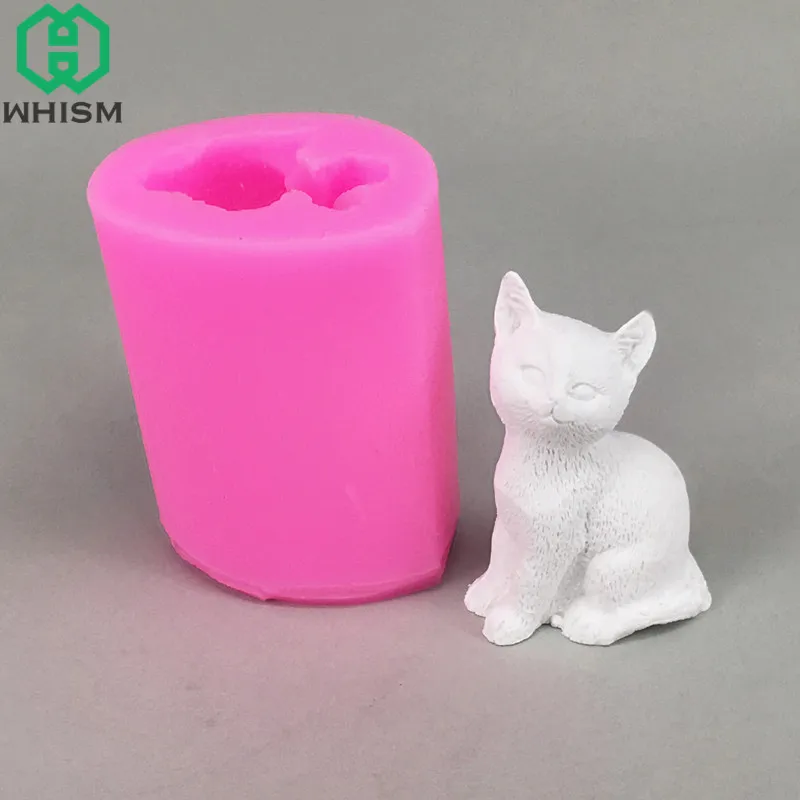 

WHISM 3D Cat Silicone Mold Cake Decorating Tools Cake Gypsum Mould Handmade Candle Soap Mold Sugarcraft Fondant Chocolate Molds